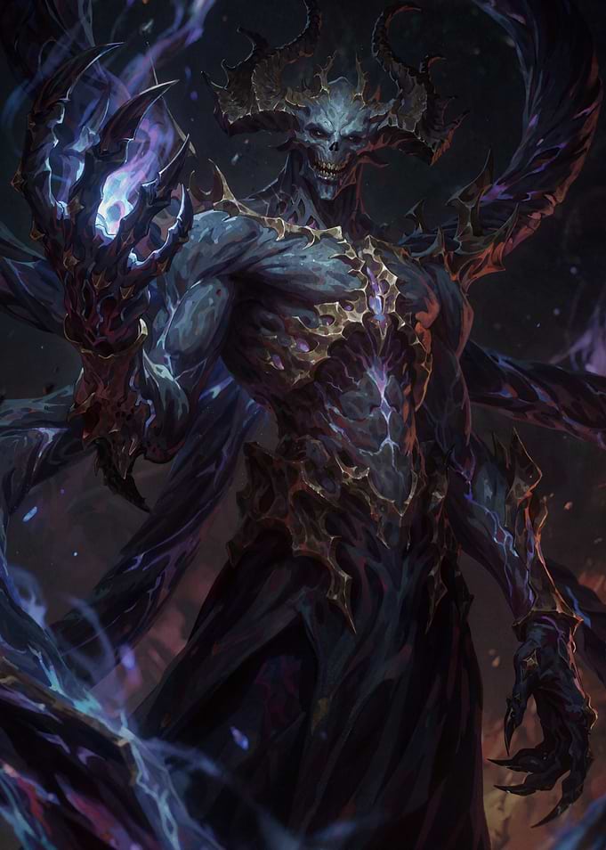 Dark Fantasy Demon Lord Illustration