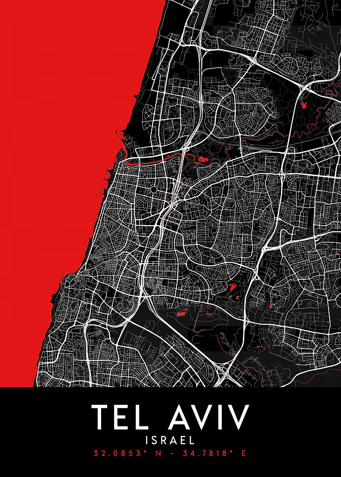 Tel Aviv Dark Map