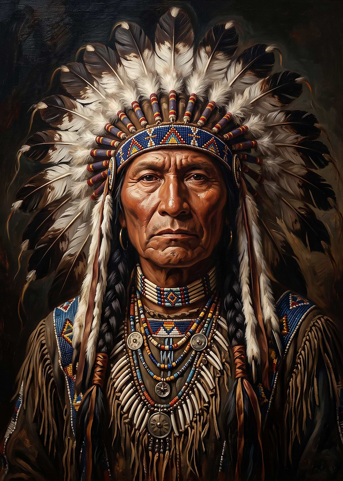 Portrait of a Native American Chief