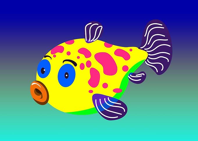 Colorful Cartoon Pufferfish Illustration
