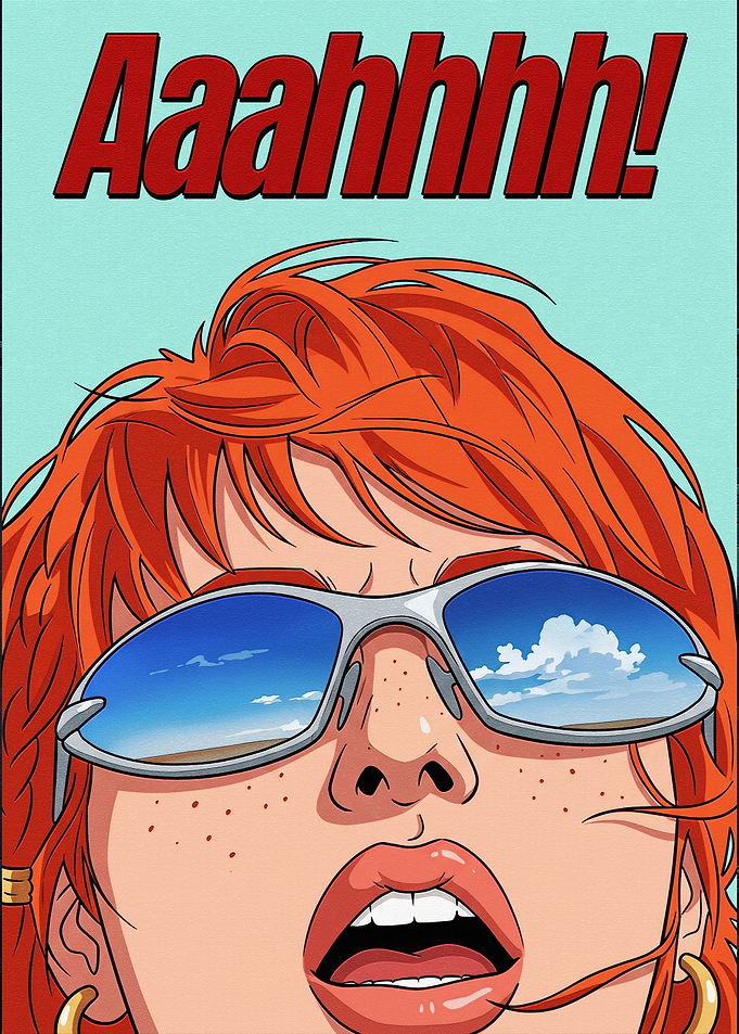 Pop Art Screaming Woman Illustration