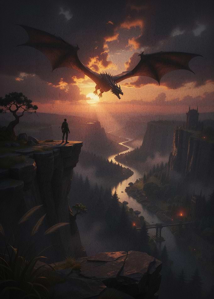 Dragon Flight Epic Fantasy Art
