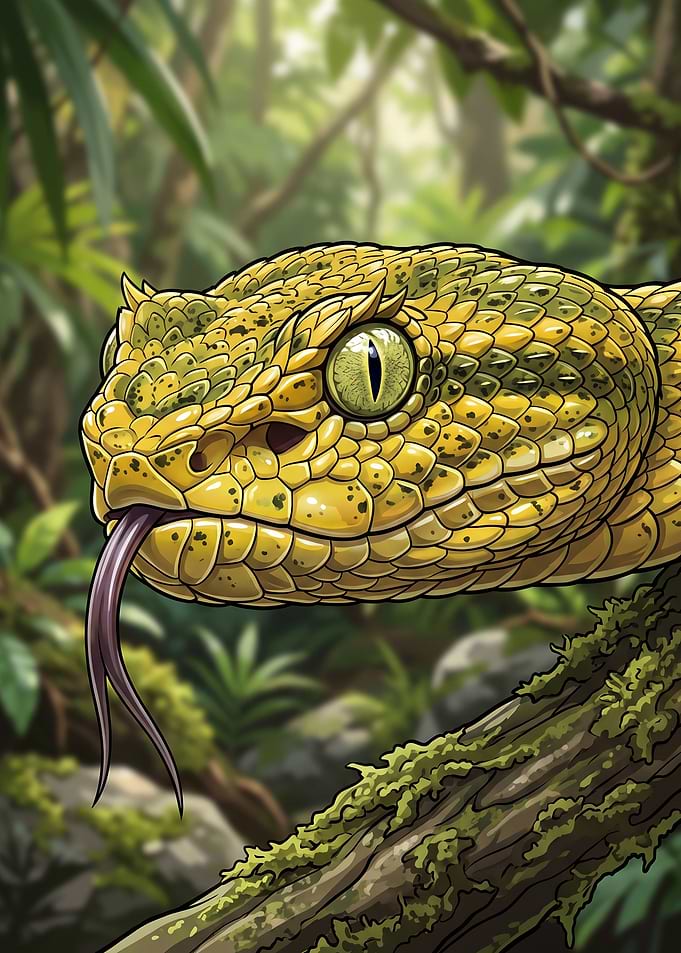 Yellow Eyelash Viper