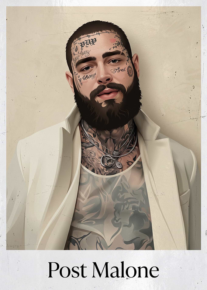 Post Malone Portrait Illustration