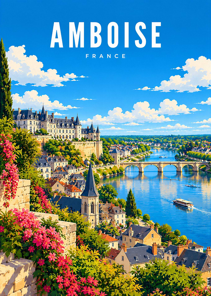 Amboise France Travel Poster