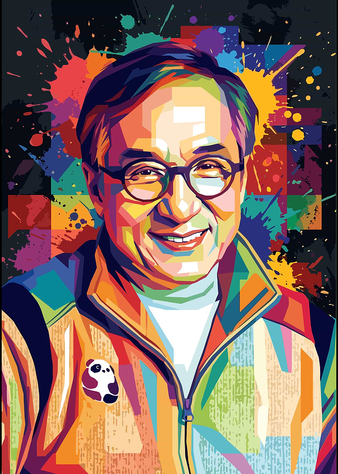 Jackie Chan Pop Art Portrait