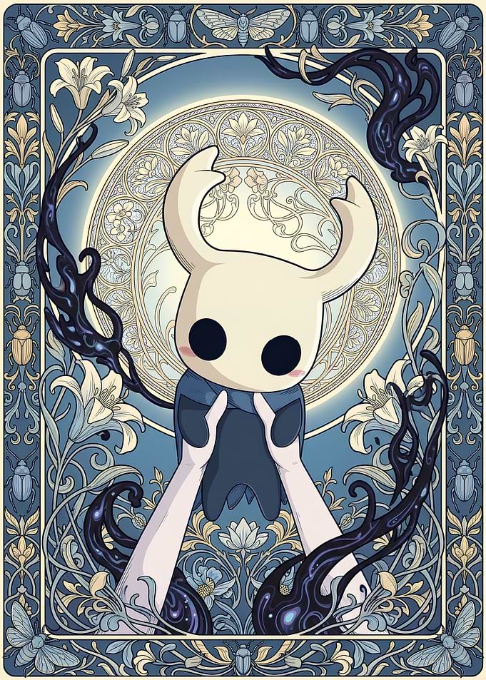 Art Nouveau Hollow Knight Illustration