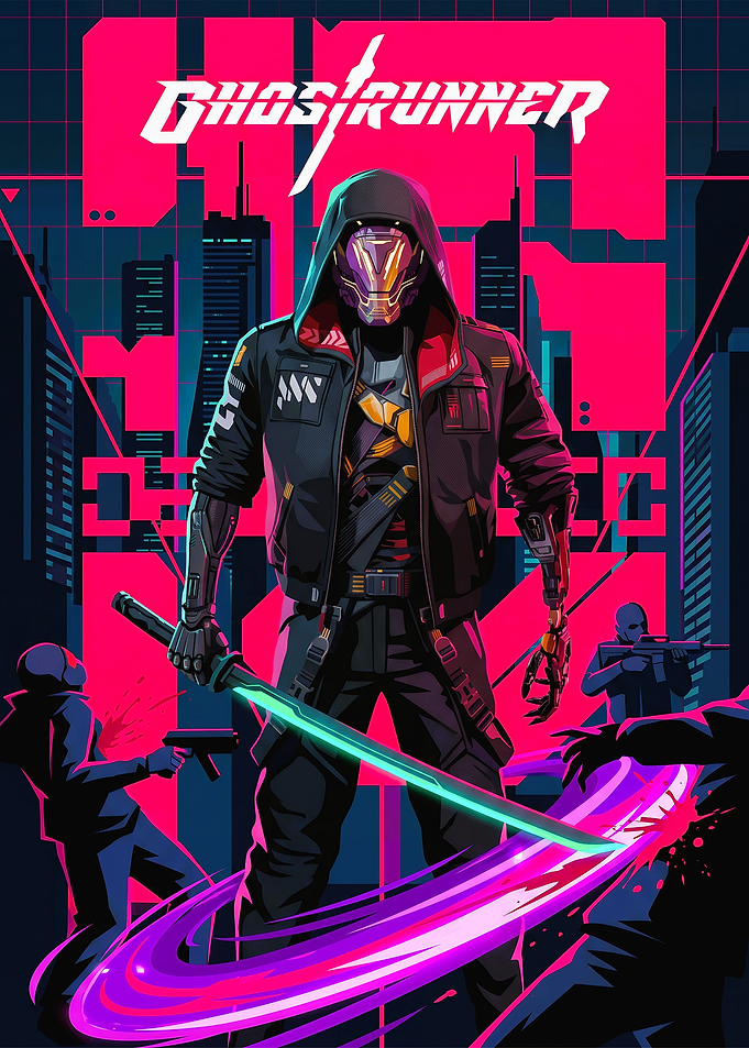 Ghostrunner Cyberpunk Action Poster