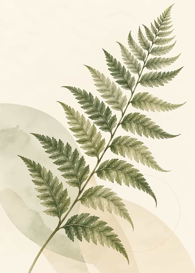 Watercolor Fern Botanical Art Print