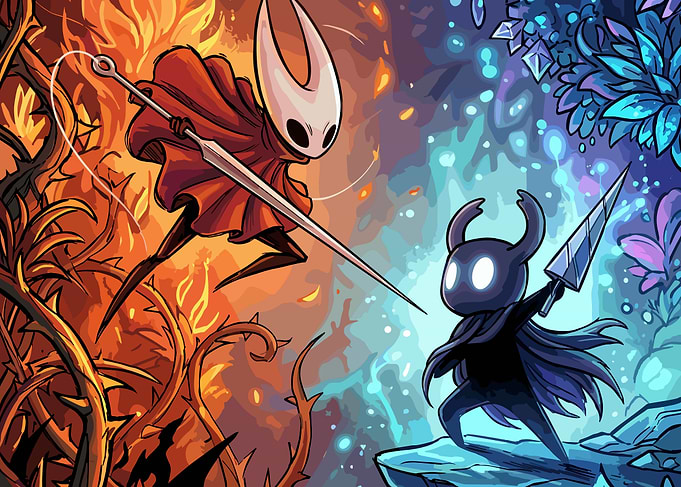 Hollow Knight and Hornet Duel