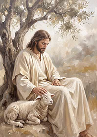 Jesus Christ with a Lamb