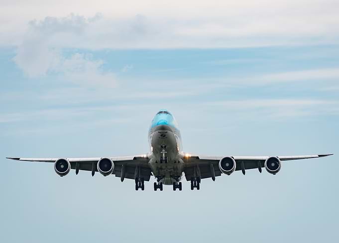 Korean Air Boeing 747-8F Landing