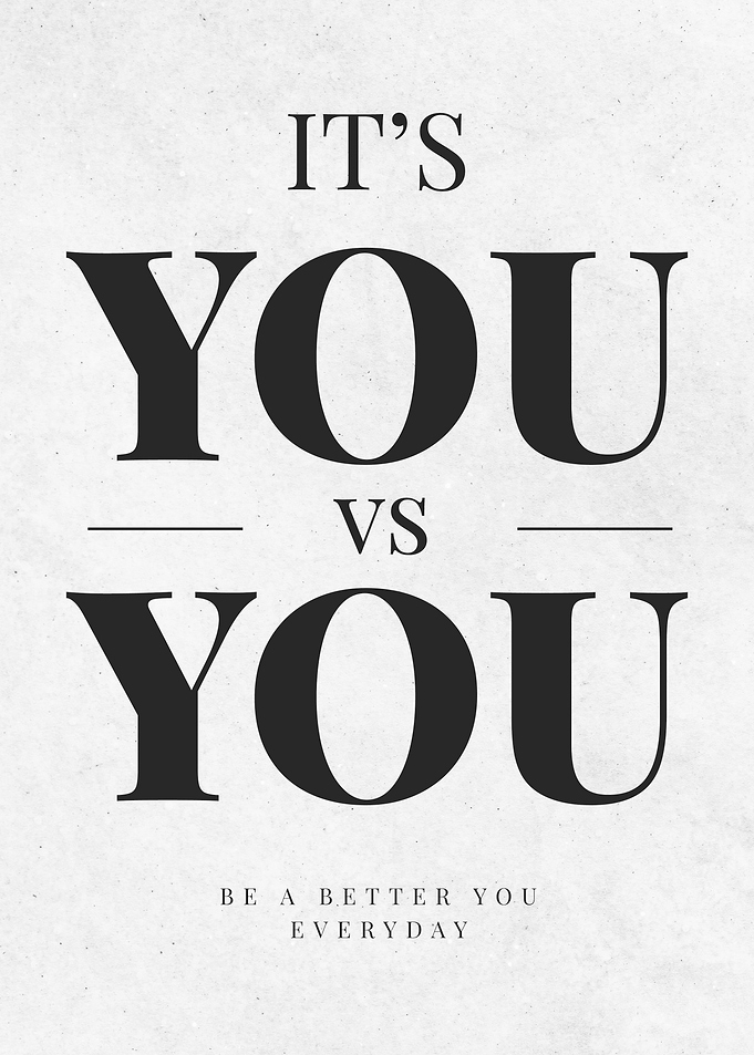 It's You vs You Motivational Poster