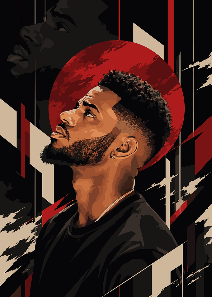 Bryson Tiller Vector Art – Urban R&B Hip Hop Poster