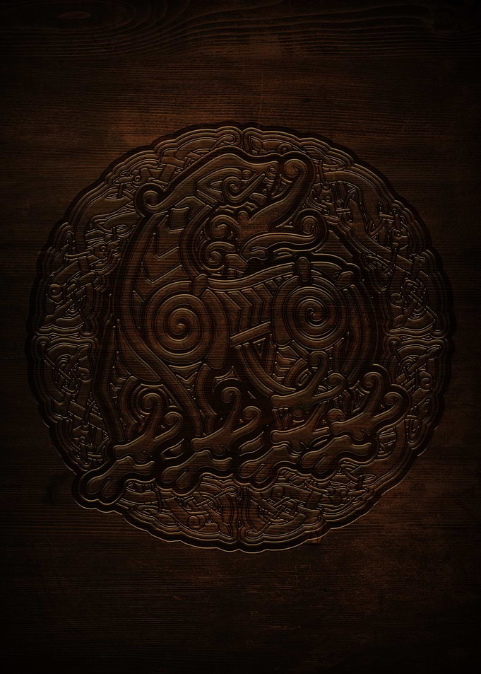 Fenir - Norse Viking Wolf Wood Carving