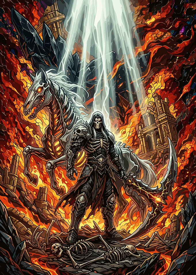 Death Rider Fantasy Warrior Illustration