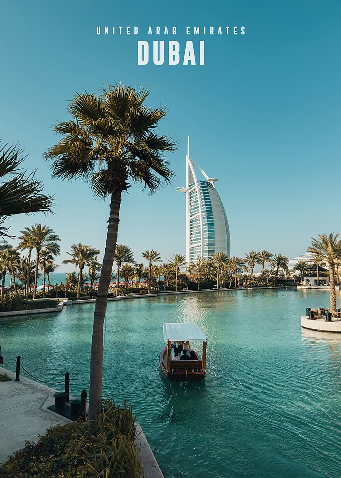 Burj Al Arab Dubai Travel Poster