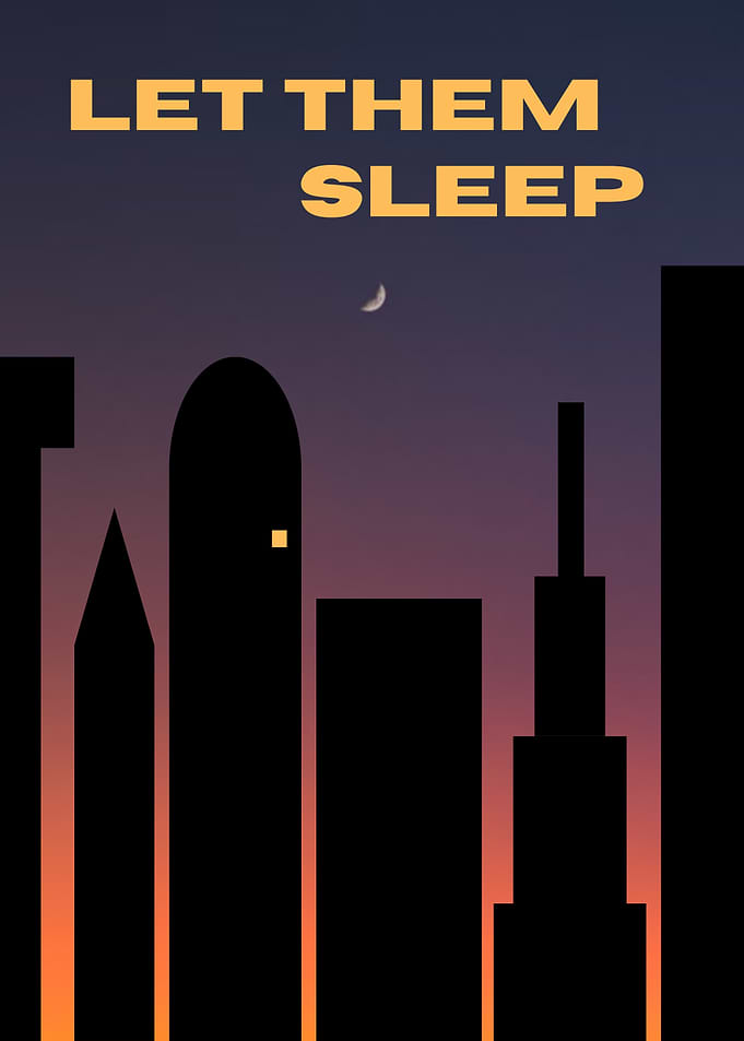 'Let Them Sleep' Cityscape Poster