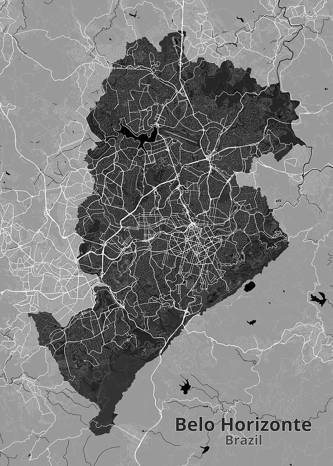 Belo Horizonte City Map Poster