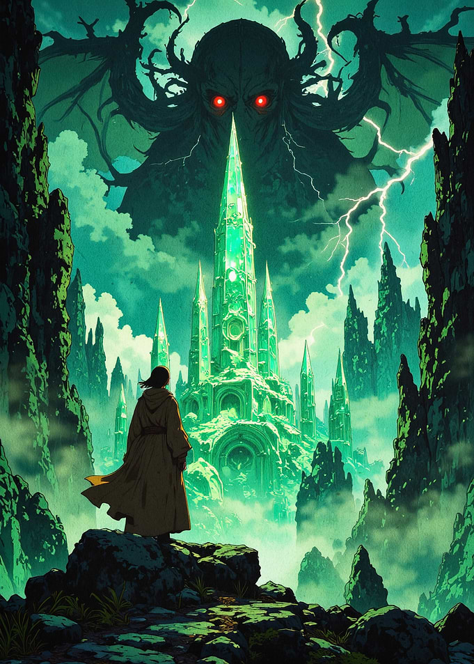Cosmic Monster Castle Fantasy Art