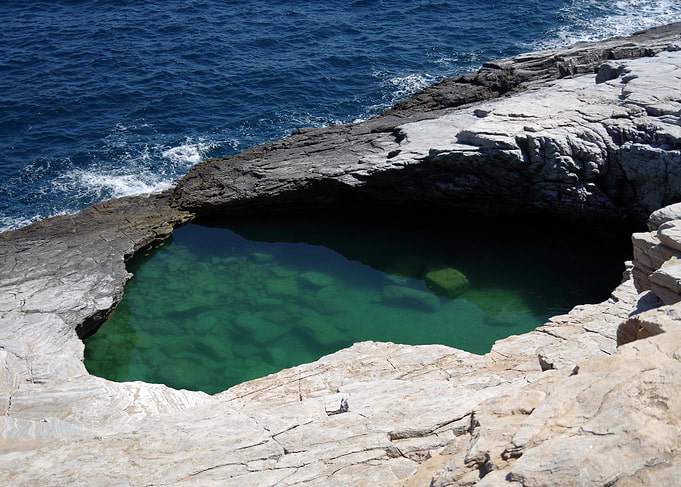Giola Natural Pool in Thassos Greece