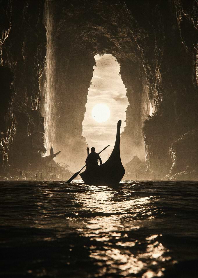 Cave Explorer Dark Fantasy Art
