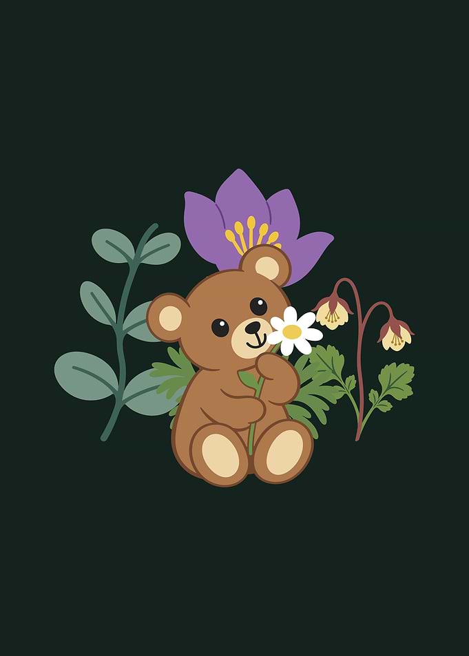Floral Design · Nature · Teddy with Flower
