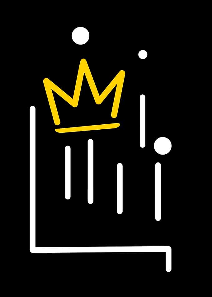 Minimalist Crown and Lines Icon
