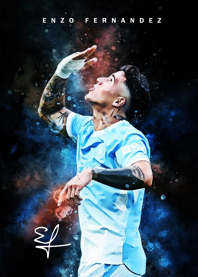 Enzo Fernandez Soccer Art