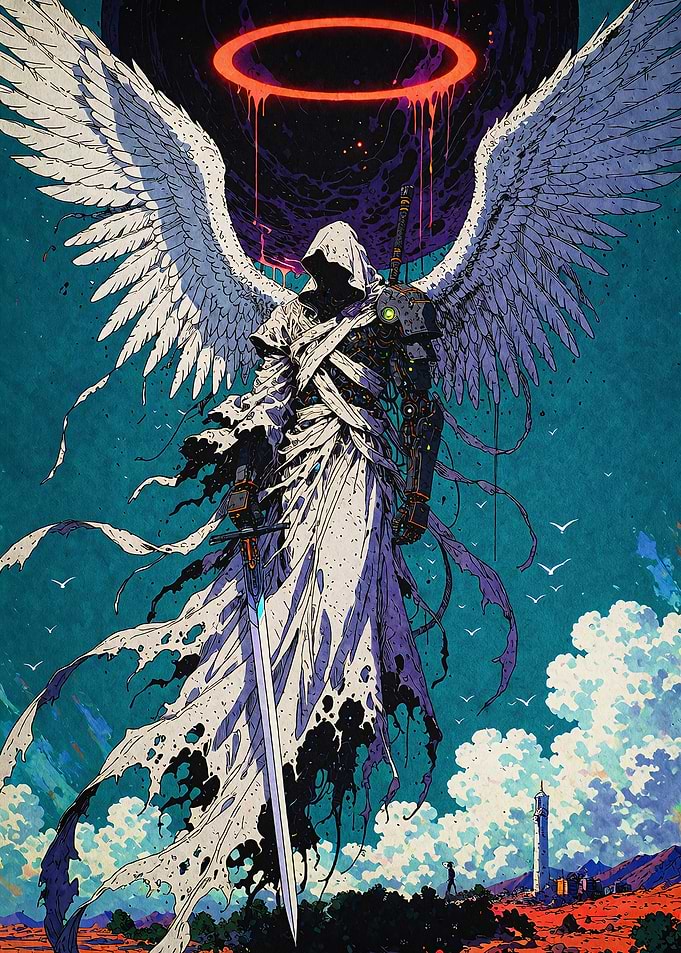 Dark Angel Warrior Fantasy Art