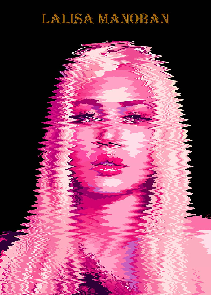 Lalisa Manoban Pink Glitch Portrait