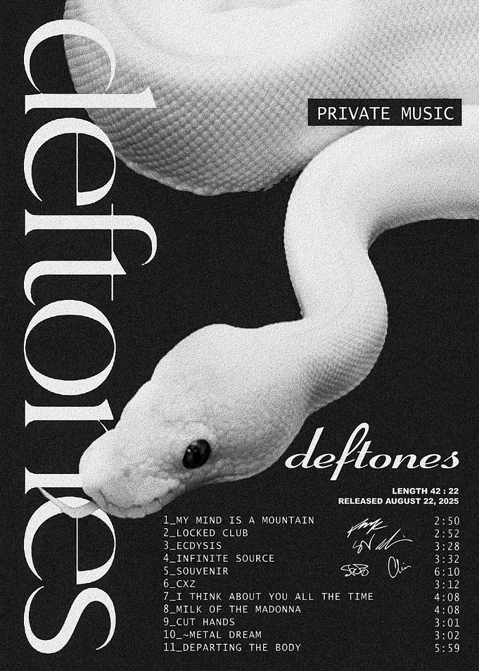 Deftones Private Music Snake Poster
