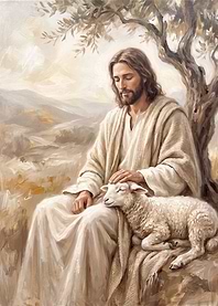 Jesus Christ with a Lamb