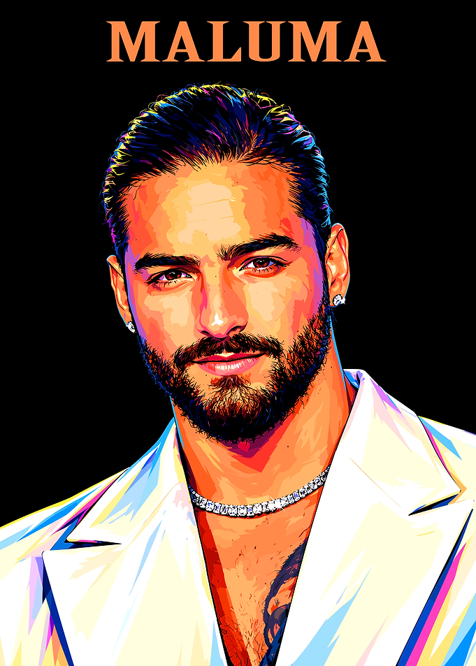 Maluma Pop Art Portrait