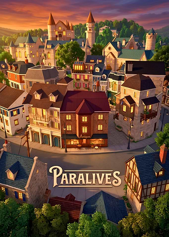 Paralives Game Townscape Illustration