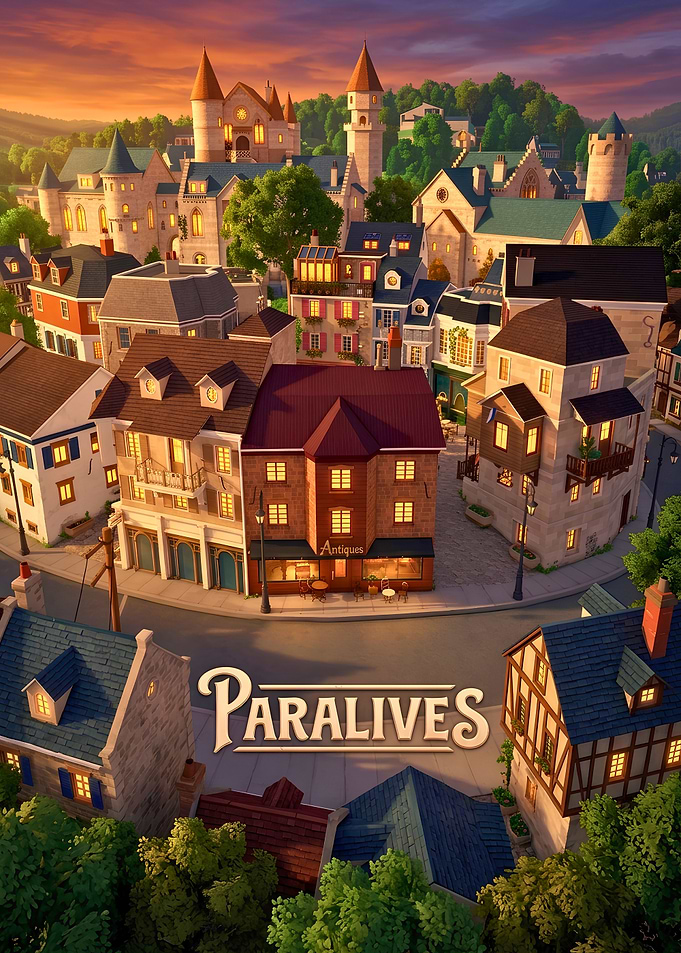 Paralives Game Townscape Illustration