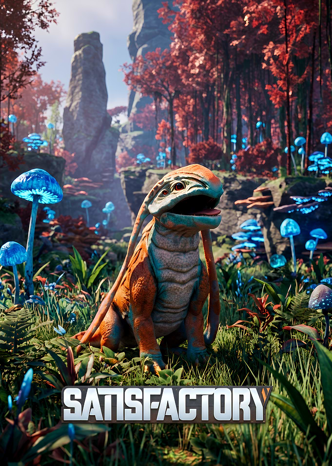 Satisfactory Lizard Doggo in Alien Forest