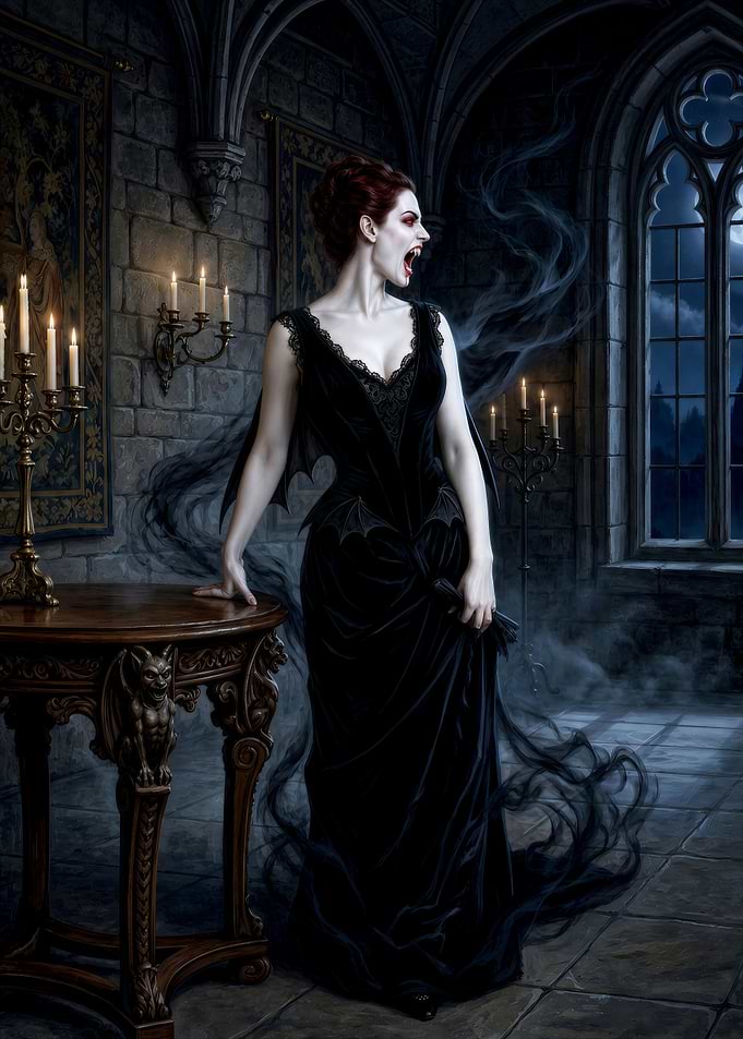 Vampire Queen in Gothic Castle-Madame X