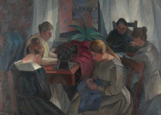 Women Sewing in a Workshop