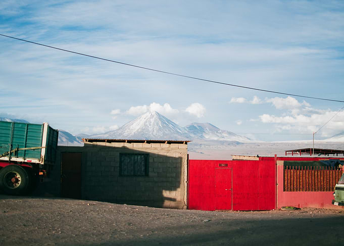 Atacama Desert and Snowy Mountain Landscape