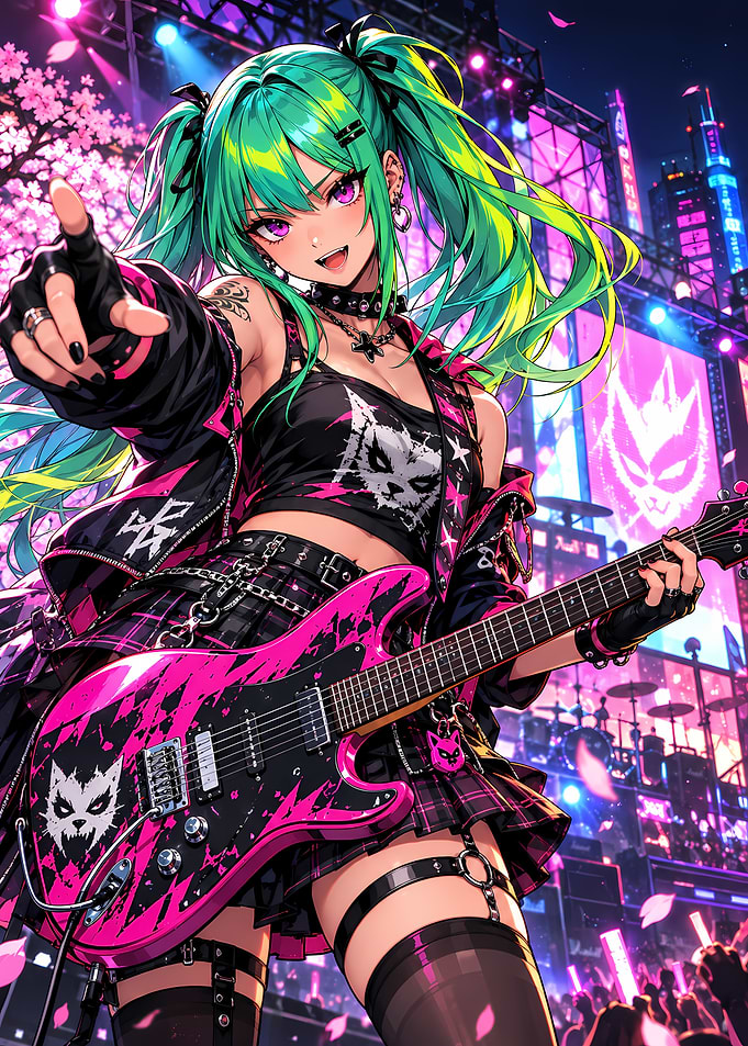 Anime Rock Star Performing Live