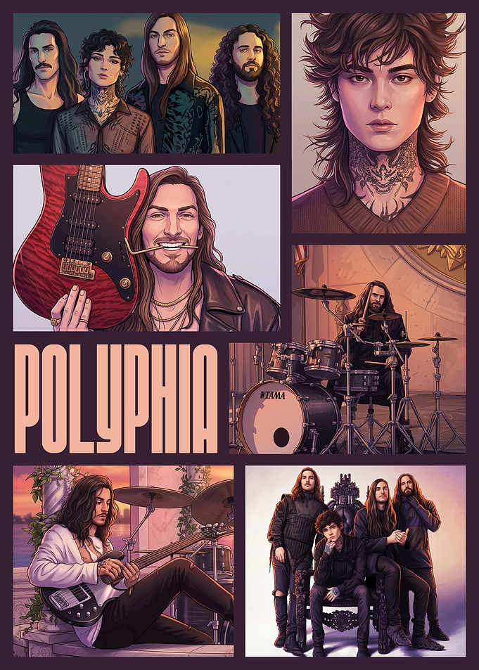 Polyphia Band Collage Poster
