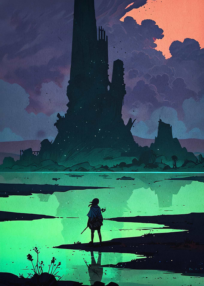 Dark Tower Fantasy Art Poster