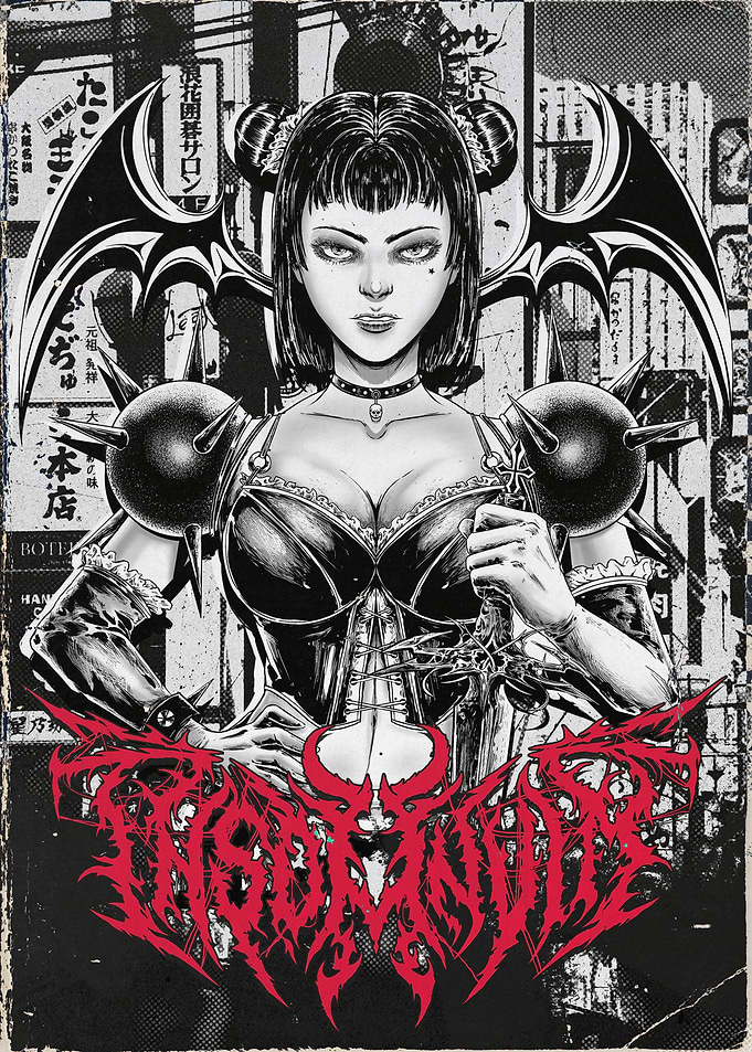 Gothic Anime Girl with Sword Poster