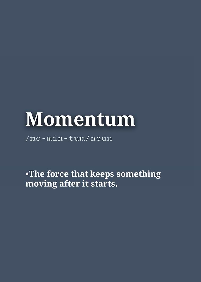 Momentum Definition Minimalist Poster