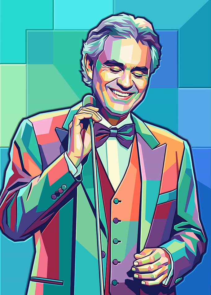 Andrea Bocelli Pop Art Portrait