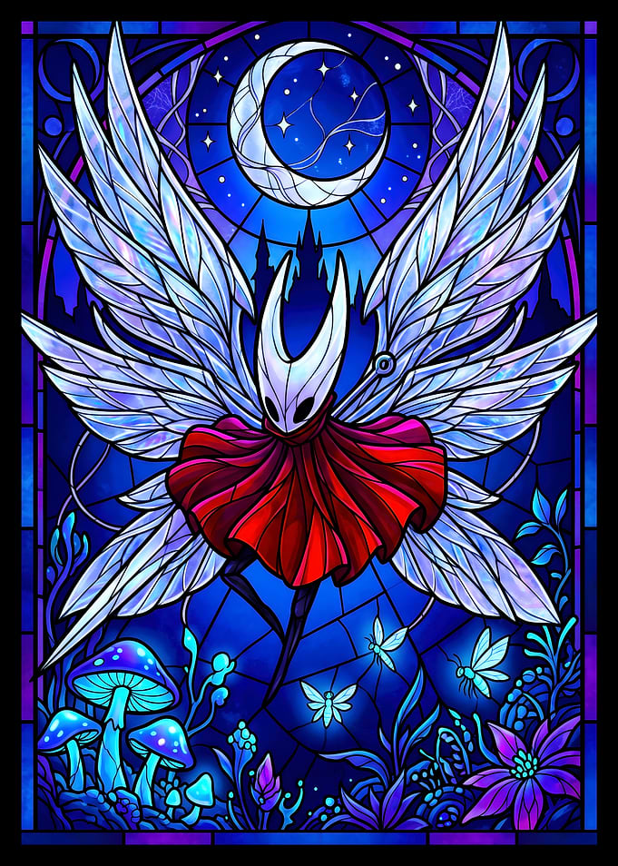 Hornet Stained Glass Hollow Knight Art