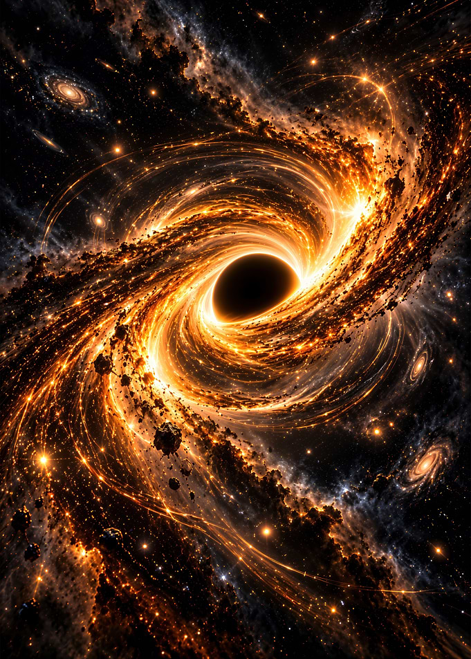 Vibrant Golden Black Hole Singularity