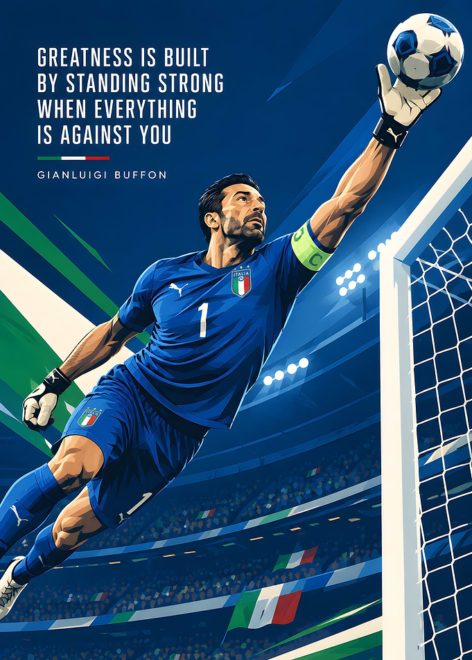 Gianluigi Buffon Soccer Goalkeeper Poster