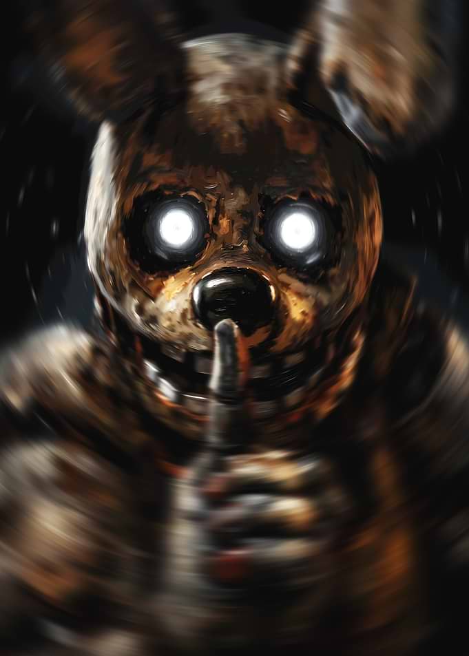 Springtrap Shushing Horror Portrait